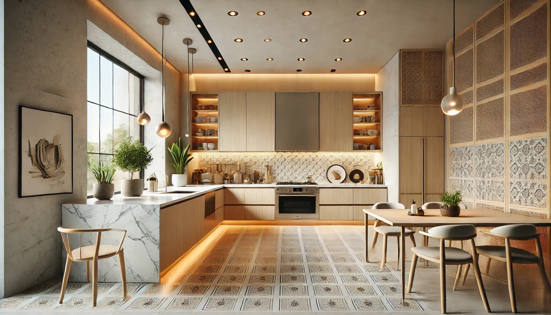 Cocina moderna en steel framing